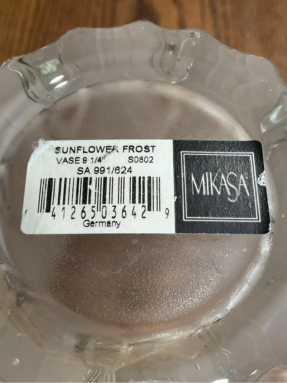 Mikasa glass vase